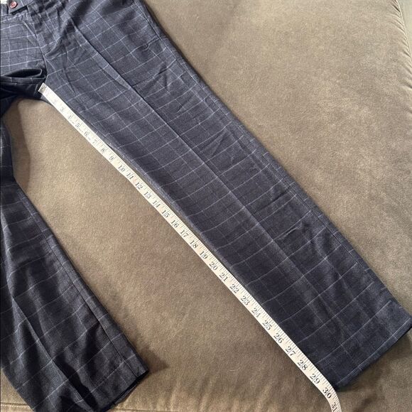 Men’s Dark Blue Plaid 3 Piece Formal Business Suit Jacket 34 Pants 32 NWT - Picture 12 of 16